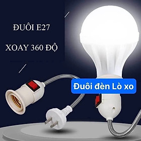 Đuôi đèn E27 công tắc lò xo - Hàng Nhập Khẩu