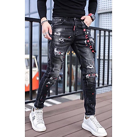 Quần jean nam chất jean xịn Julido, Phối rách mẫu mới form đẹp tôn dáng không quá ôm mẫu Top09