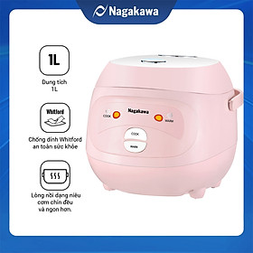 Nồi cơm điện mini nagakawa nag0134 - hàng chính hãng