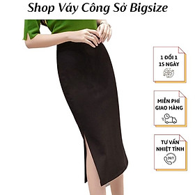 Chân váy bút chì dáng dài hàng thiết kế cao cấp ️chất liệu vải nhập có độ co giản tốt Shop váy công sở Bigsize BC0002