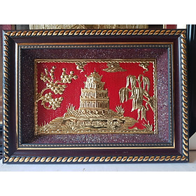 Tranh đồng vàng -THÁP RÙA HỒ GƯƠM - CHÙA MỘT CỘT - VĂN MIẾU HÀ NỘI