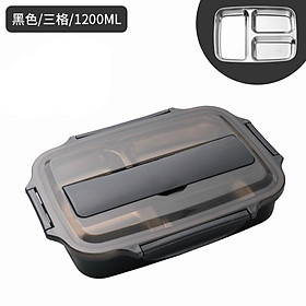 Mua  GDSG99  Hộp cơm giữ nhiệt văn phòng  Giá hủy diệt đựng cơm chia ngăn 1100ml - 1500ml có muỗng + đũa