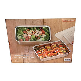 Kitchen flower bed square storage container set of 2