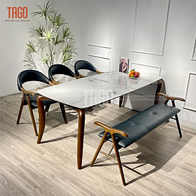 Mua Bộ Bàn Ăn Lifumi Mặt Đá 1m8 3 Ghế 1 Bench
