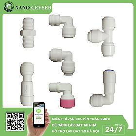 Cút nối nhanh máy lọc nước, Van 1 chiều, Cút màng RO, Cút Bơm - Hàng Chính Hãng - GÓC REN 13 - PHI 6