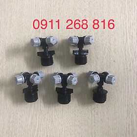 5 béc phun sương tưới cây 4 hướng màu ghi chân ren 21