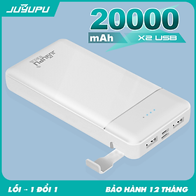 Mua Sạc dự phòng JUYUPU 20L 20000mAh kèm giá đỡ điện thoại đèn Led báo hiệu dành cho iPhone Samsung OPPO VIVO HUAWEI XIAOMI - HÀNG CHÍNH HÃNG