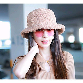 Nón mũ buket len lông cừu thời trang Hàn Quốc dona21112305