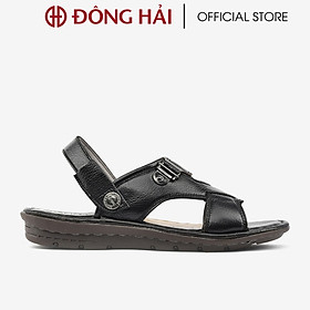 Giày Sandal nam Đông Hải quai ngang chất liệu da bò cao cấp đế  cao su chắc chắn - S1110