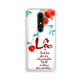 Ốp lưng dẻo cho điện thoại Nokia 6.1 plus/X6 - 01171 7930 LOC01 - in chữ thư pháp LỘC - Hàng Chính Hãng