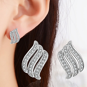 Bông tai đôi cánh nạm đá BHBT424