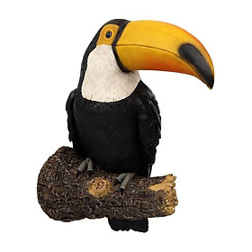 Bức tượng toucan, chim nhựa nhân tạo, tượng động vật treo vườn để trang trí ngoài trời