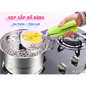 Kẹp Gắp Đồ Nóng , Đồ Hấp Bằng Inox Chống Trượt - Tay Cầm Nhựa Cách Nhiệt - An Toàn Tiện Dụng - Màu Random - Có Video