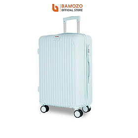Vali du lịch BAMOZO 8801 MÀU XANH NGỌC size 20/24, vali kéo nhựa được bảo hành 5 năm