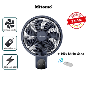 Quạt treo tường Mitomo FTT-60 hàng chính hãng, có điều khiển tử xa, động siêu xịn bảo hành 24 tháng