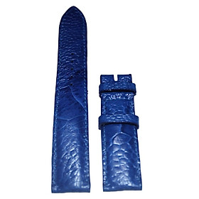 HC8463 - Dây đồng hồ Huy Hoàng da đà điểu size 16, 18, 20 màu xanh dương