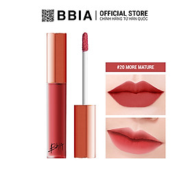 Son kem lì Bbia Last Velvet Lip Tint - 20 More Mature 5g (Màu hồng đỏ đất)