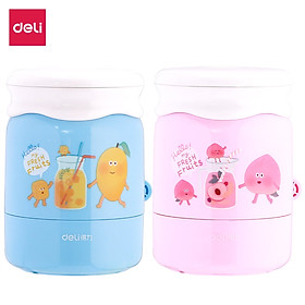 Gọt Chì Quay Tay Deli - Chì 8Mm - Hình Cốc Sinh Tố - Xanh Dương/Hồng -1 Chiếc - ER10704