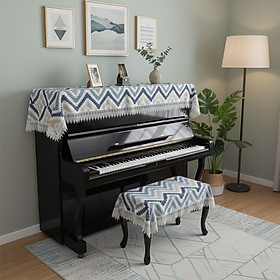 Khăn phủ đàn piano cơ đàn piano điện tử 88 phím sang trọng cổ điển trang trí giáng sinh noel năm mới Tết - HÀNG CHÍNH HÃNG