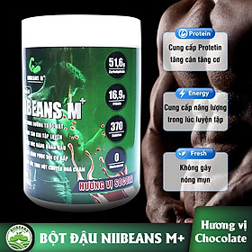 Bột đậu NiiBeans M+ Tăng cân Tăng cơ Hương vị Sô Cô La 500G