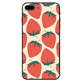 Ốp lưng dành cho iPhone 7 / iPhone 8 - iPhone Se 2020 - 7 Plus / 8 Plus mẫu Họa Tiết Dâu Đỏ