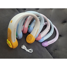 Mua Quạt Đeo Cổ Không Cánh Hình Thú Wind 3D  Quạt Mini Cute Sạc Tích Điện USB 3 Cấp Độ Gió Dung Lượng Pin 4000mAH