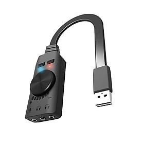 Virtual 7.1 Channel Audio Usb adapter Sound Card Adapter 3.5mm one key 7.1CH