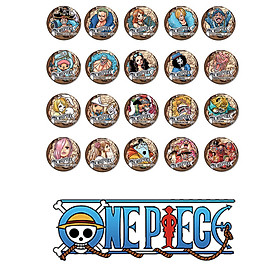 Combo 20 huy hiệu ONE PIECE - ĐẢO HẢI TẶC anime