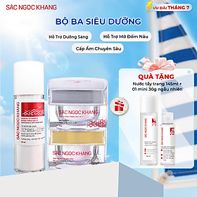 COMBO dưỡng da chuyên sâu kem dưỡng ban đêm 30g + kem dưỡng ban ngày 5 in 1 30g + Serum dưỡng trắng 30ml cho tác dụng nhanh mạnh, toàn diện