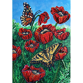 5D Diamond Painting Embroidery Cross Stitch Mosaic Diy Kit Floral Butterfly Rhinestone Home Decor