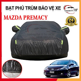 [MAZDA PREMACY] Bạt Phủ Xe Ô Tô 3 Lớp Chất Liệu Polyester Cao Cấp Cho Xe PREMACY, Bạc Phủ Trùm Bảo Vệ Che Nắng, Chống Nóng, Che Mưa Tuyệt Đối 100%, Bạt Của Xưởng May Theo Kích Cỡ Xe Cam Kết Vừa Xe 100% Và Bảo Hành 2 Năm