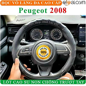 Bọc Vô Lăng Da Xe Peugeot 2008 Lót Cao Su Non Cao Cấp Chống Trượt Tay
