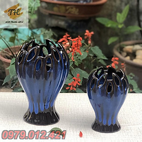 Mua Bình hoa Bát Tràng kiểu tay phật men hỏa biến