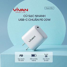 Mua Cốc Sạc Nhanh VIVAN POWER 20U Công Suất 20w Sử Dụng Quốc Tế - Hàng Chính Hãng