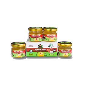 Hộp 4 hũ (20ml/hũ) Mật Dừa Nước cô đặc - Mật Dừa Nước Ông Sáu - Đặc sản Cần Giờ - Thuần chay, đường huyết thấp, giàu Vitamin và muối khoáng