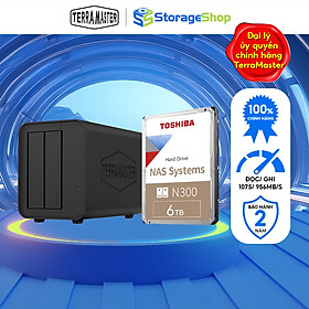 Mua Combo thiết bị lưu trữ DAS TerraMaster D2-320 kèm ổ cứng NAS N300 24/7 Hàng chính hãng