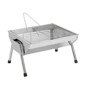 Mua Bếp nướng than hoa inox mini  bếp nướng gấp gọn ngoài trời