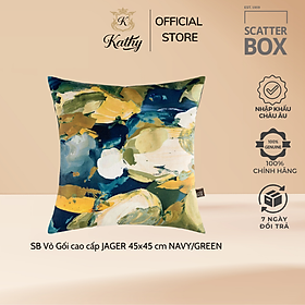 Mua SCATTER BOX Vỏ Gối Cao Cấp nhập khẩu Ireland Anh Quốc JAGER màu NAVY/GREEN kích thước 45x45 cm phong cách hiện đại