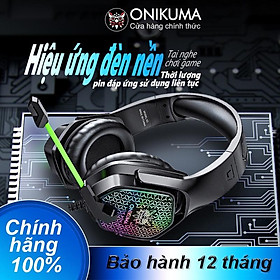 Mua Tai nghe chơi game âm thanh nổi gắn trên đầu ONIKUMA X3 màu đen với micrô và đèn RGB  Hàng chính hãng 