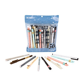 Hộp 50 Bút Gel Xanh Và Đen M&G Hagp0943