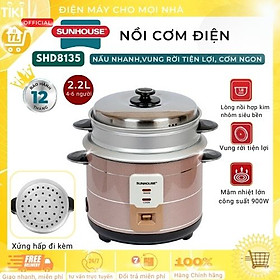 Nồi Cơm Điện Nắp Rời Sunhouse SHD8135 (2.2L) - Hàng chính hãng