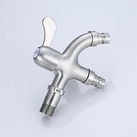 Mua Vòi nước 2 đầu ra đa năng XRUI-304  Vòi kép 2 van khóa gắn tường dành cho máy giặt