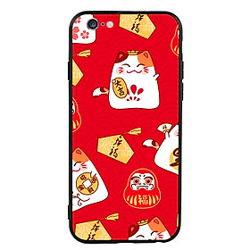 Ốp Lưng Viền TPU cho điện thoại Iphone 6 Plus/6s Plus - Mèo May Mắn 05