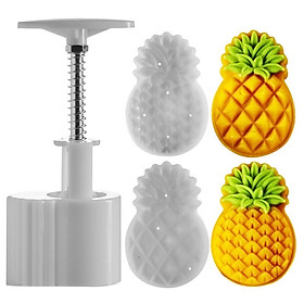 Bộ Khuôn Nén Lò Xo 2 Mặt Làm Bánh Dứa 3D 50Gram Đẹp Mắt
