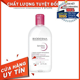 HÀNG NHẬP KHẨU - Bioderma Sensibio H2O Hồng Dung Dịch Làm Sạch Và Tẩy Trang, Nước Tẩy Trang Công Nghệ Micellar - 500ml