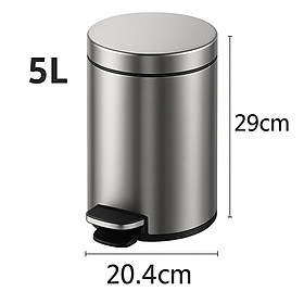 Mua Thùng rác 5l  chất liệu thép không gỉ SUS410  màu chrome  hiệu Trevi TVDB8856C