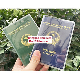 Bao bọc hộ chiếu - passport, kèm ngăn đựng thẻ tín dụng ID PVC trong mờ KN STORE