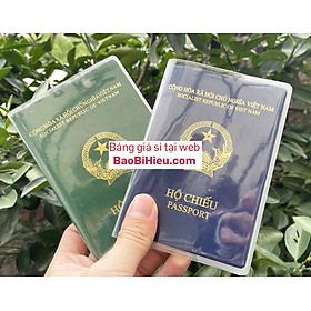 Combo 5 bao  passport trong suốt đựng hộ chiếu loại dày 3 ngăn