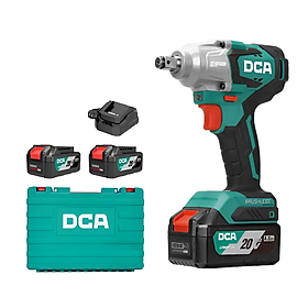 MÁY SIẾT BULONG KHÔNG CHỔI THAN DÙNG PIN 20V MAX/4AH*2 SẠC 2A DCA ADPB02-18MEM - HÀNG CHÍNH HÃNG