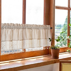 Mua Rèm màn cửa vải canvas phối ren xinh xắn rèm decor màn cửa vintage